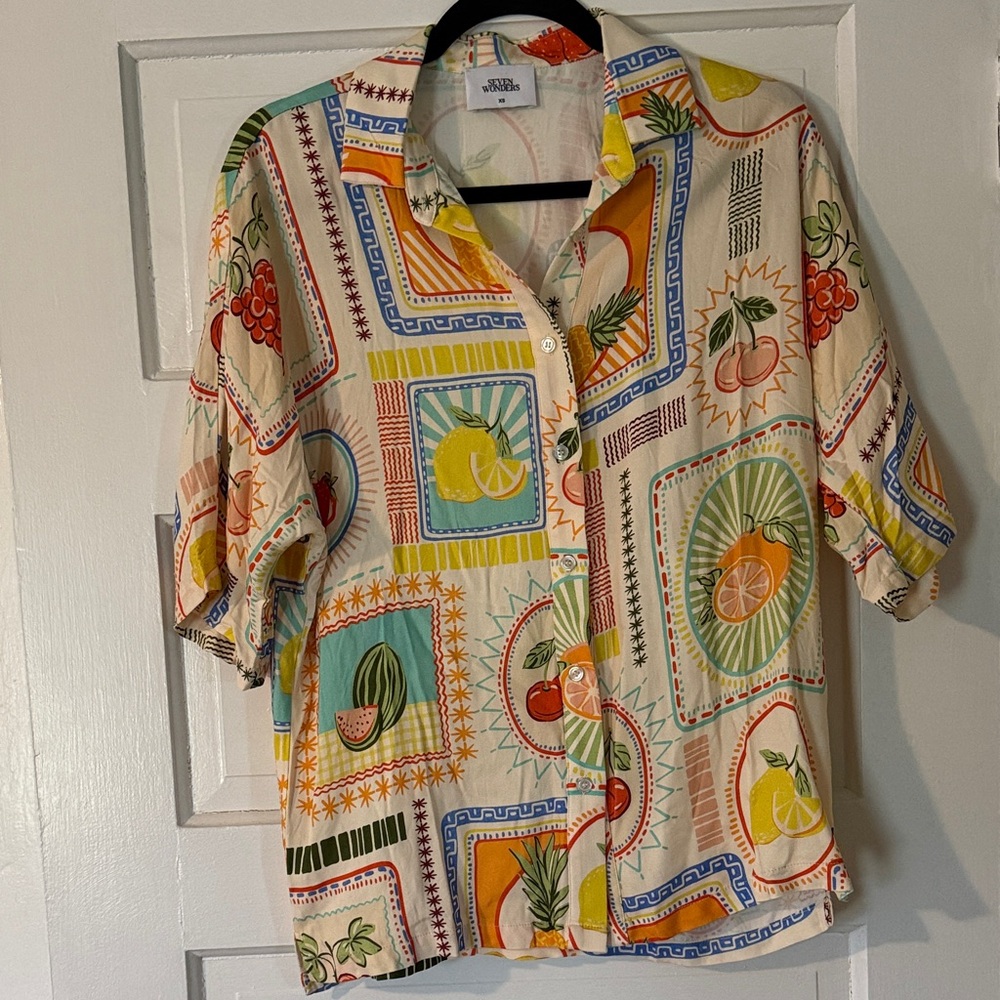 Petal and Pup Olena Shirt Agata Fruit Print